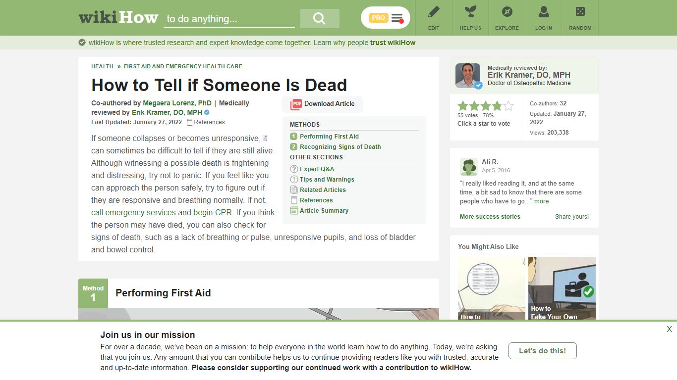 How to Tell if Someone Is Dead: 10 Steps (with Pictures ... - wikiHow